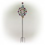 KALEIDOSCOPIC MULTI-SPINNING KINETIC GARDEN STAKE