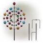 KALEIDOSCOPIC MULTI-SPINNING KINETIC GARDEN STAKE