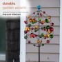 COLORFUL ORBITAL WIND SPINNER GARDEN STAKE 