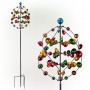 COLORFUL ORBITAL WIND SPINNER GARDEN STAKE 