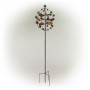 COLORFUL ORBITAL WIND SPINNER GARDEN STAKE 