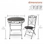 Metal Leaf Bistro Set (1 Table and 2 Chairs)
