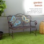 Metal Colorful Butterflies Bench