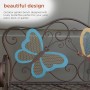 Metal Colorful Butterflies Bench