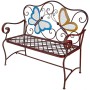 Metal Colorful Butterflies Bench