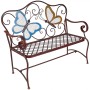 Metal Colorful Butterflies Bench