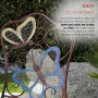 Metal Colorful Butterflies Bistro Set