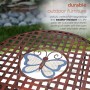 Metal Colorful Butterflies Bistro Set