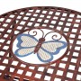 Metal Colorful Butterflies Bistro Set