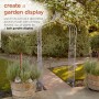 Antique Gray Metal Garden Arbor 