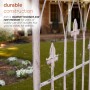 Alpine Corporation 93"H Outdoor Vintage Metal Garden Walkway Arch, Gray
