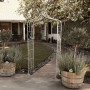 Alpine Corporation 93"H Outdoor Vintage Metal Garden Walkway Arch, Gray