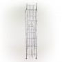 Alpine Corporation 93"H Outdoor Vintage Metal Garden Walkway Arch, Gray