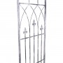 Alpine Corporation 93"H Outdoor Vintage Metal Garden Walkway Arch, Gray