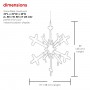 Alpine Corporation Hanging Snowflake Christmas Décor with LED Lights