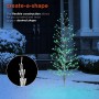 	Alpine Corporation 60"H Indoor/Outdoor Artificial Christmas Tree with Green LED Lights, Silver