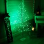 	Alpine Corporation 60"H Indoor/Outdoor Artificial Christmas Tree with Green LED Lights, Silver