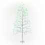 	Alpine Corporation 60"H Indoor/Outdoor Artificial Christmas Tree with Green LED Lights, Silver