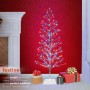 Alpine Corporation 60"H Indoor/Outdoor Artificial Christmas Tree with Multi-Colored LED Lights, Silver