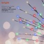 Alpine Corporation 60"H Indoor/Outdoor Artificial Christmas Tree with Multi-Colored LED Lights, Silver