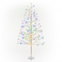 Alpine Corporation 60"H Indoor/Outdoor Artificial Christmas Tree with Multi-Colored LED Lights, Silver