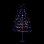 Alpine Corporation 60"H Indoor/Outdoor Artificial Christmas Tree with Multi-Colored LED Lights, Silver