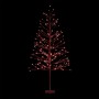 Alpine Corporation 60"H Indoor/Outdoor Artificial Christmas Tree with Red LED Lights, Silver