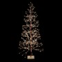 Alpine Corporation 71"H Indoor/Outdoor Artificial Flocked Christmas Tree with White LED Lights, Brown