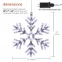 23" Hanging Snowflake with 102 LED Lights