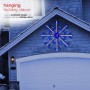 Alpine Corporation Large Snowflake Decoration with Blue and White Motion LED Lights