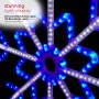 Alpine Corporation Large Snowflake Decoration with Blue and White Motion LED Lights