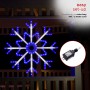 Alpine Corporation Large Snowflake Decoration with Blue and White Motion LED Lights