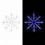 Alpine Corporation Large Snowflake Decoration with Blue and White Motion LED Lights