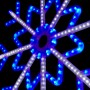 Alpine Corporation Large Snowflake Decoration with Blue and White Motion LED Lights