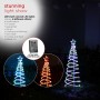 Alpine Corporation Small Spiral Christmas Tree with Multi-Functional Colored LED Lights