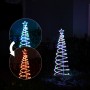 Alpine Corporation Small Spiral Christmas Tree with Multi-Functional Colored LED Lights