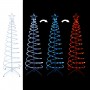 Alpine Corporation Small Spiral Christmas Tree with Multi-Functional Colored LED Lights