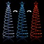 Alpine Corporation Small Spiral Christmas Tree with Multi-Functional Colored LED Lights