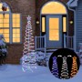 Alpine Corporation 82"H Indoor/Outdoor Artificial Spiral Christmas Tree with Multi-Color LED Lights