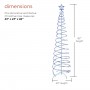 Alpine Corporation 82"H Indoor/Outdoor Artificial Spiral Christmas Tree with Multi-Color LED Lights