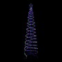 Alpine Corporation 82"H Indoor/Outdoor Artificial Spiral Christmas Tree with Multi-Color LED Lights