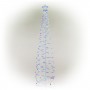 Alpine Corporation 82"H Indoor/Outdoor Artificial Spiral Christmas Tree with Multi-Color LED Lights