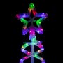 Alpine Corporation 82"H Indoor/Outdoor Artificial Spiral Christmas Tree with Multi-Color LED Lights
