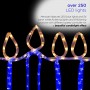 Alpine Corporation Hanukkah Menorah Decoration with Blue and White LED Lights