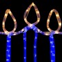 Alpine Corporation Hanukkah Menorah Decoration with Blue and White LED Lights