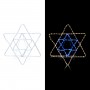 Alpine Corporation Hanukkah Star of David Decoration with Blue and White LED Lights