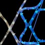 Alpine Corporation Hanukkah Star of David Decoration with Blue and White LED Lights