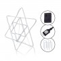 Alpine Corporation Hanukkah Star of David Decoration with Blue and White LED Lights