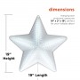 19" 3D Star Hanging Decoration w/ 45 LED Lights - 6 Functions