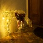 Alpine Corporation Gold Wire Grazing Doe Décor with Warm White LED Lights, Medium